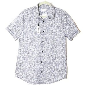 New THE RAIL Printed Barcode Shirt, Size Large